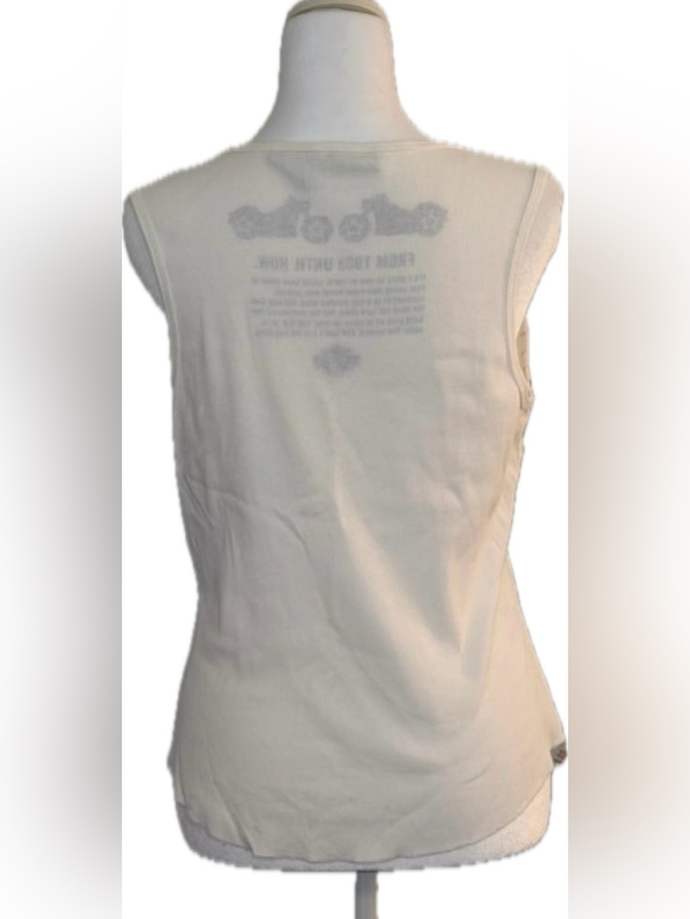 Harley-Davidson Cream & Lavender 'American Legend' Studded Tank. Bling ur Ride! - Picture 2 of 8